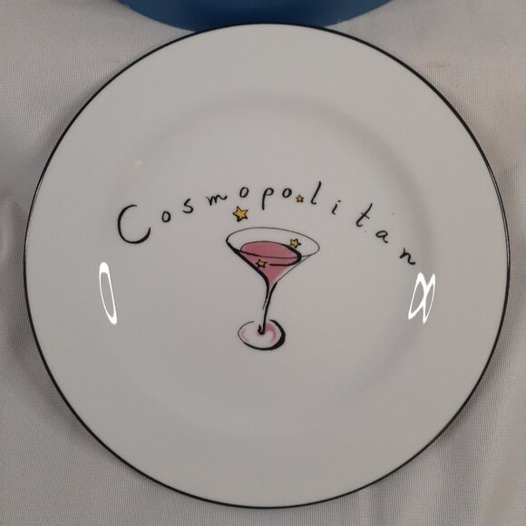 Pottery Barn Martini Cocktail Plates - Set of 4 - Picture 6 of 10
